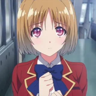 😞 aead200b 动漫, 女孩, 校服, 可爱 telegram sticker