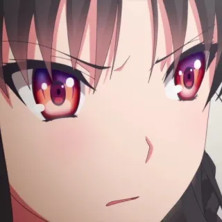 🤨 d750531d 动漫, 女孩, 角色, 肖像, 眼睛 telegram sticker