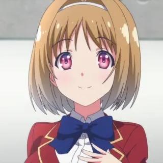 😊 d8dab1c3 动漫, 欢迎来到实力至上主义的教室, 轻井泽惠, 可爱, 女孩, 微笑 telegram sticker