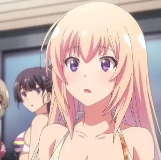 😧 aeb9c778 Anime, Mädchen, blond, Badeanzug telegram sticker