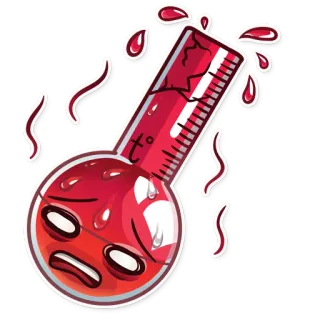 😰 1959b0f1 体温計, 熱, 暑い, 汗, 温度, 絵文字 telegram sticker