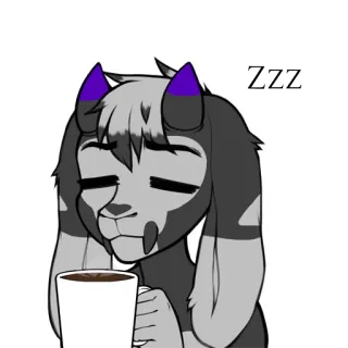 😴 8d8d8661 ZZZ schlafen, müde, kaffee, tier, erschöpft, zzz whatsapp sticker