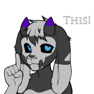 ⬆ a93b0a67 THIS! Furry, Cartoon, Tier, Zeigen, Text whatsapp sticker