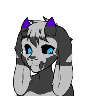 😞 f4f60f58 Furry, Anthro, Tier, Cartoon, Charakter, Illustration whatsapp sticker