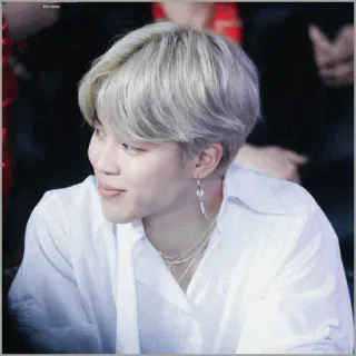 ⚪️ 3c886a32 Jimin Jimin, BTS, K-pop, Idool, Zanger, mannelijk telegram sticker