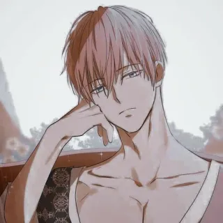 🌺 4d178ca9 người đàn ông, anime, manga, nghệ thuật, minh họa, chân dung telegram sticker