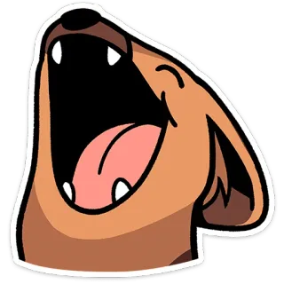 ⭐ 830e4873 개, 동물, 애완동물, 행복한, 만화, 갈색, 포유류 telegram sticker