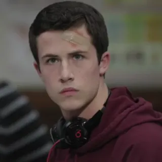 😐 a31ace58 Clay Jensen 13 Reasons Why Clay Jensen, Tote Mädchen lügen nicht, Teenager-Drama, Netflix, TV-Serie, männlich, Kopfverletzung whatsapp sticker