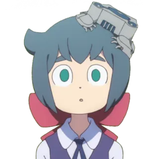 😨 b3a0b4fe Lotte Yanson Little Witch Academia anime, cartoon, character, witch, Lotte Yanson, Little Witch Academia, magic whatsapp sticker