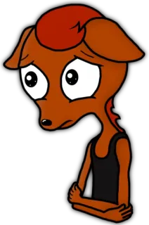 😢 4f10e114 cane, cartone animato, triste, animale whatsapp sticker