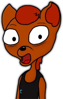 😲 75773e86 Cartone animato, Animale, Sorpreso, Scioccato, Personaggio whatsapp sticker