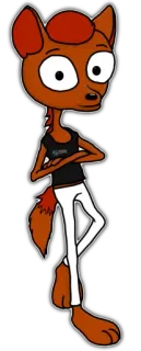 🤝 4d770ed2 cartoon, fox, animal, anthropomorphic telegram sticker