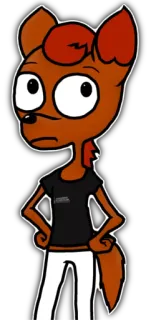 🙄 db127108 cartoon, fox, character, animal, standing telegram sticker