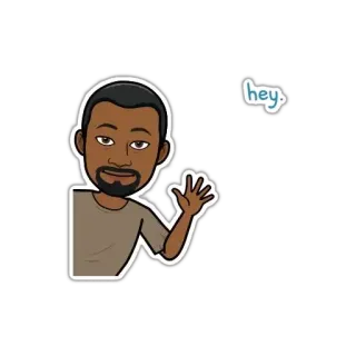 ♍️ 0f73a35d hey. 挨拶, こんにちは, 手を振る, 漫画, アバター telegram sticker