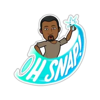 ♍️ bb08fcba OH SNAP! Bitmoji, おっと, サプライズ, 感嘆符, 漫画, アバター telegram sticker