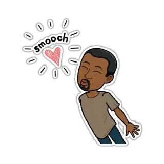 ♍️ c0e9492d smooch ちゅー, キス, 愛, 漫画, ハート, Bitmoji telegram sticker