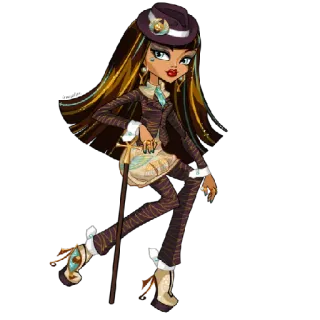 😎 8b66fd4a Cleo de Nile Monster High monster high, cleo de nile, cartoon, character, egyptian whatsapp sticker