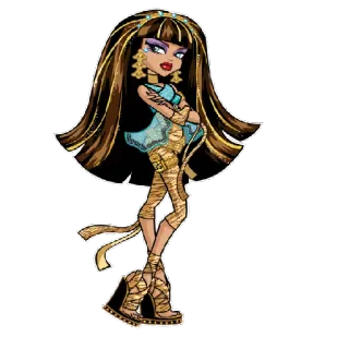 😒 abffe8a9 Cleo de Nile Monster High monster high, cleo de nile, cartoon, egyptian, mummy whatsapp sticker