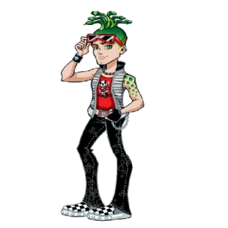 😎 d10e451b Deuce Gorgon Monster High monster high, deuce gorgon, cartoon, character, teenager whatsapp sticker