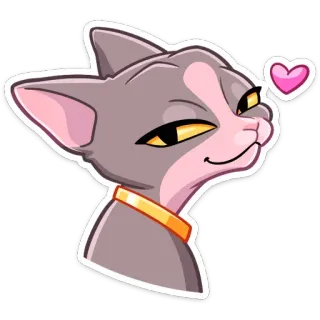 ☺ 5b4fa319 แมว, หัวใจ, ความรัก, สัตว์, น่ารัก, สติกเกอร์ telegram sticker