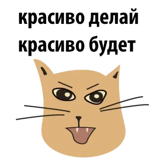 😄 01c205a0 простированося красивобуло kot, zwierzę, słodki, kreskówka, zły, rosyjski telegram sticker