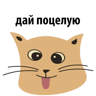 😍 162ab57e дай поцелую kot, pocałunek, zwierzę, kreskówka, słodki telegram sticker