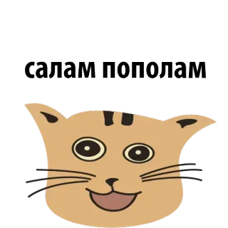 😛 e8055adb алам пополам kot, zwierzę, naklejka, kreskówka telegram sticker