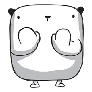 😵 2dcf2caf hoạt hình, động vật, gấu, hình vuông, dễ thương, nhân vật, hình minh họa, nhãn dán telegram sticker