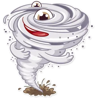 🌪 c73e6539 龙卷风, 卡通, 天气, 暴风雨, 风 telegram sticker