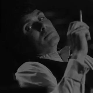 🌵 661b349c Palenie, Papieros, Mężczyzna, Portret, Czarno-białe whatsapp sticker