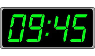 📟 1e7c4373 09:45 時間, デジタル時計, 時計, 数字 telegram sticker