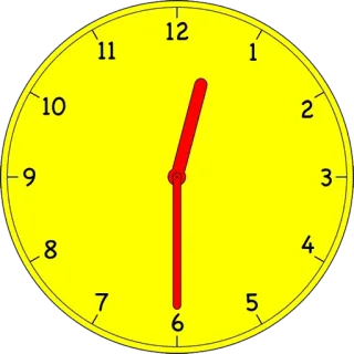 🕧 a113b7b6 時計, 時間, 黄色, 数字 telegram sticker