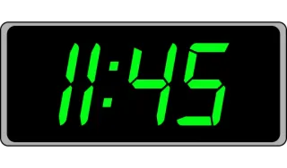 📟 b495db5c 11:45 時計, 時間, デジタル, 表示, 数字 telegram sticker