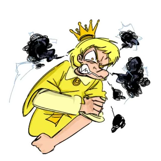 😡 925e772b 만화, 왕, 화난, 왕관, 분노, 좌절한 telegram sticker