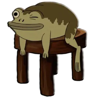 😉 775a3567 frog, cartoon, lazy, animal, amphibian, chair, sleepy telegram sticker