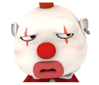 😞 fbc67fe2 ピエロ, 不機嫌, 漫画, キャラクター, 顔, 悲しい, 不幸せ, イラスト telegram sticker