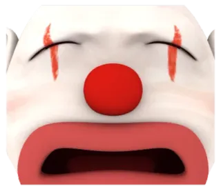 😫 2deeb9be clown, verdrietig, gezicht, emoji, stemming, boos, personage telegram sticker