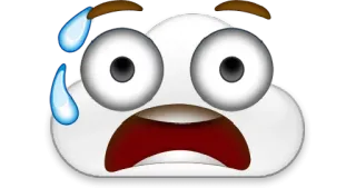 😳 3822c367 絵文字, 怖い, 心配, 不安, 漫画, 表情 whatsapp sticker