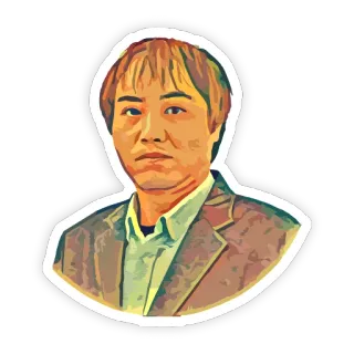🙁 6e0949d8 Porträt, Mann, Person, Illustration, Sticker telegram sticker