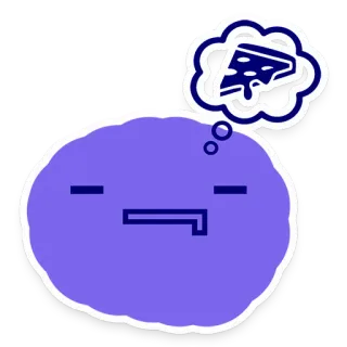 🍕 97e8e8a4 blob, pizza, dreaming, cute, food, cartoon telegram sticker