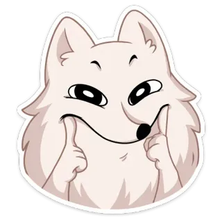 ☺ 1d81e92f anjing, jempol, positif, senang, semangat, imut telegram sticker