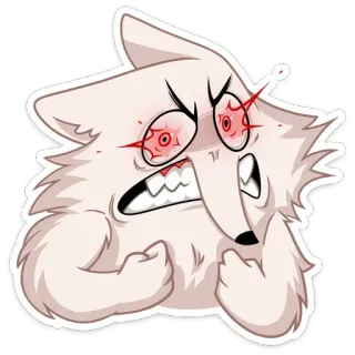 😡 b592222d marah, rubah, kartun, gila, berbulu, binatang, ekspresi, kemarahan telegram sticker