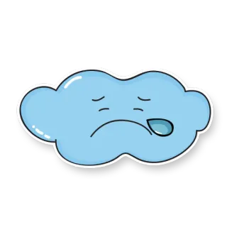 😪 05dece7d грустное облако, облако, погода, дождь, стикер whatsapp sticker