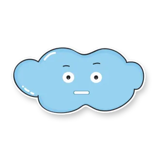 😳 56b9ca2a облако, погода, мультфильм, небо, милый, стикер whatsapp sticker