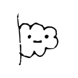 ☺️ 806935f1 小可爱, 云, 贴纸, 可爱 telegram sticker