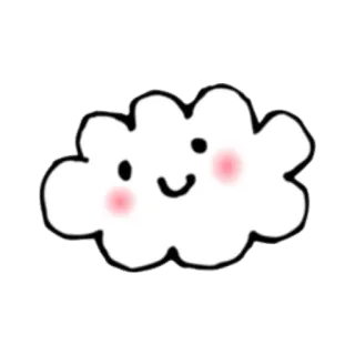 😋 9aa7d784 云, 可爱, 天气, 卡哇伊, 天空, 卡通 telegram sticker