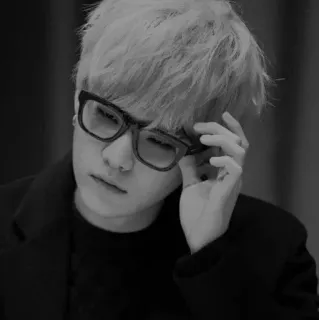 🃏 7d4775e7 homem, retrato, óculos, preto e branco, pessoa, óculos de sol telegram sticker