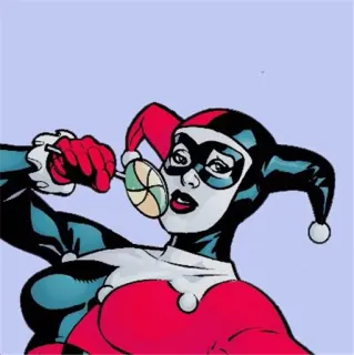 🦇 f7ecc4c6 Harley Quinn Harley Quinn, DC Comics, villain, comic book, character telegram sticker