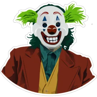 😏 1298b5aa Joker palhaço, máscara, vilão, filme, dc comics, personagem, joker whatsapp sticker