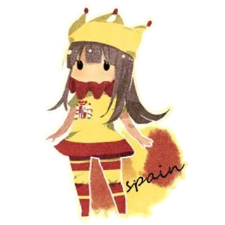 🇪🇸 68f98673 spain spain, country, cartoon, chibi telegram sticker